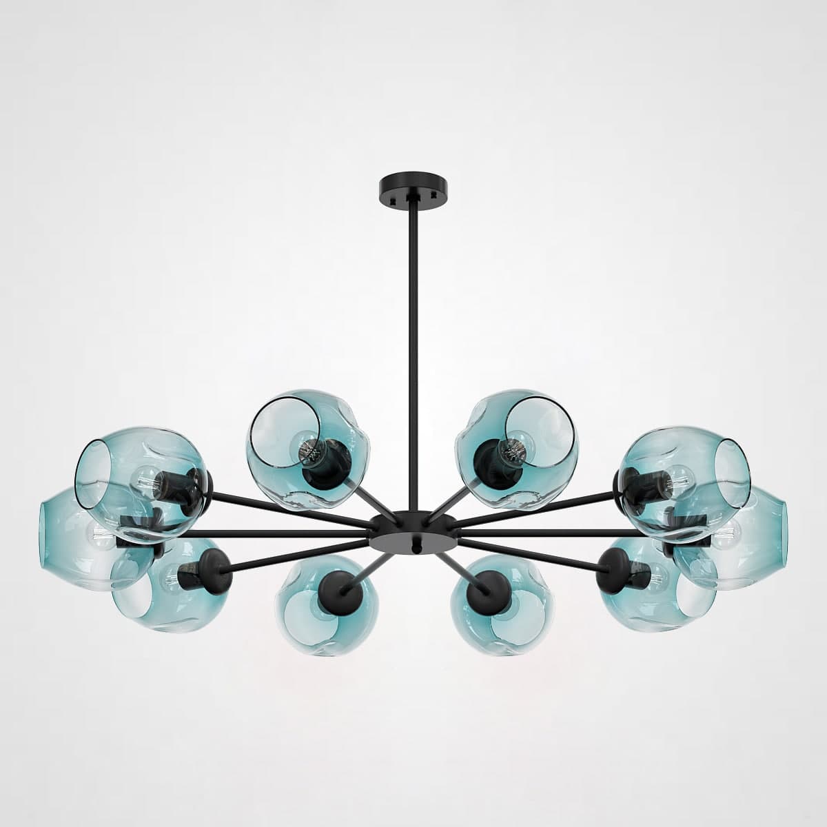 Люстра на штанге MARINE B 12 lamps Black/Blue by ImperiumLoft