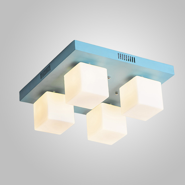 Подвесная люстра BOARD CUBE L4 Blue by ImperiumLoft