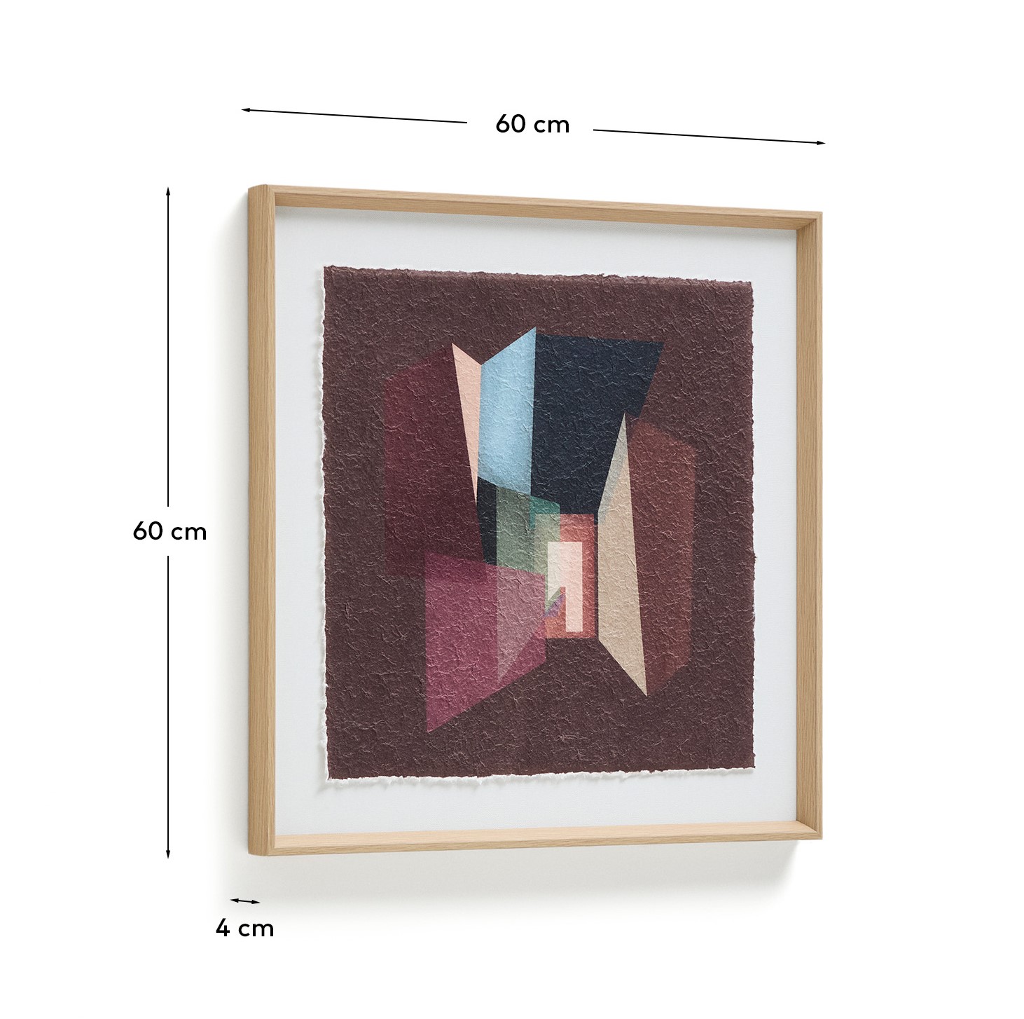 Многоцветная картина Veluni из переработанной бумаги 60 x 60 см La Forma (ex Julia Grup)