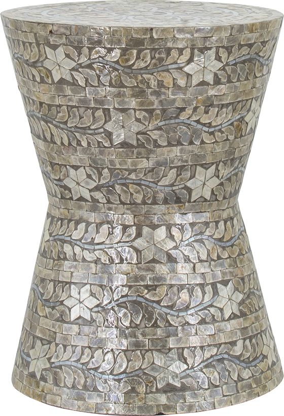 Столик акцентный с отделкой из раковин устриц Glasar 49922