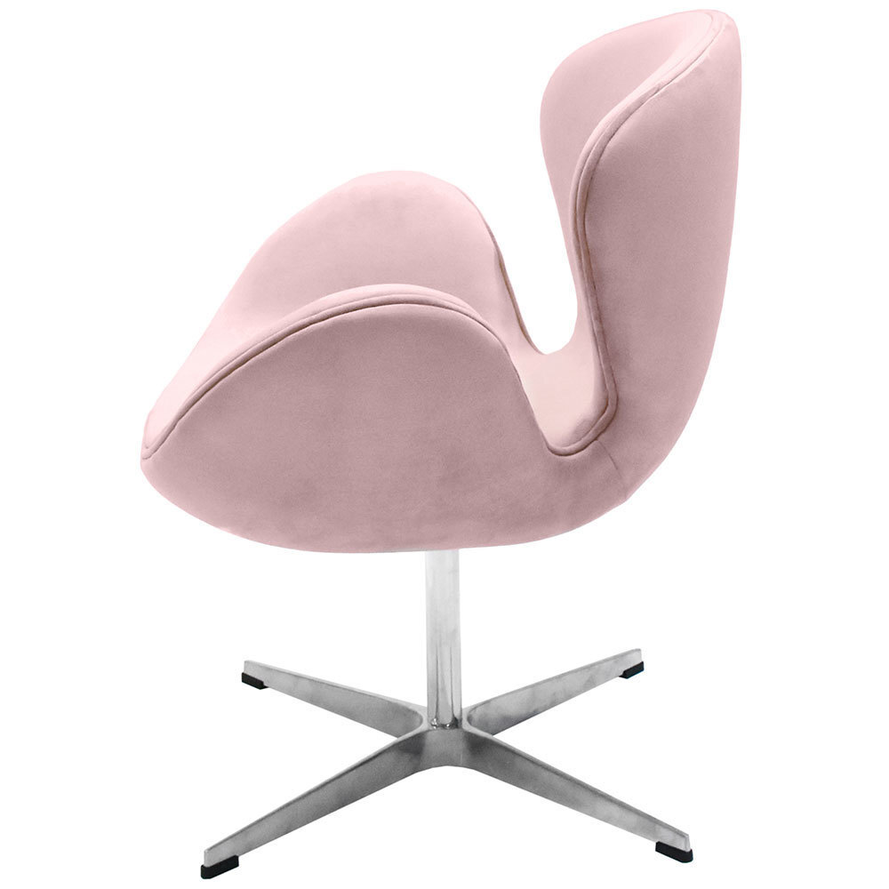 Кресло SWAN CHAIR пудровый, искусственная замша Bradex Home FR 0659