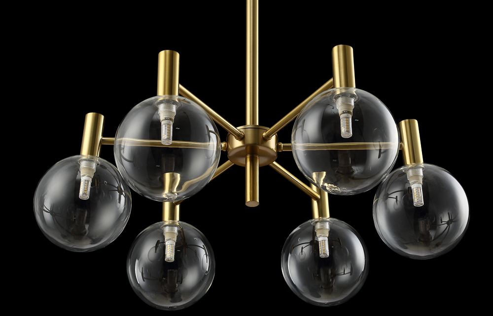 Люстра Crystal Lux ANDRES SP6 BRONZE/TRANSPARENTE