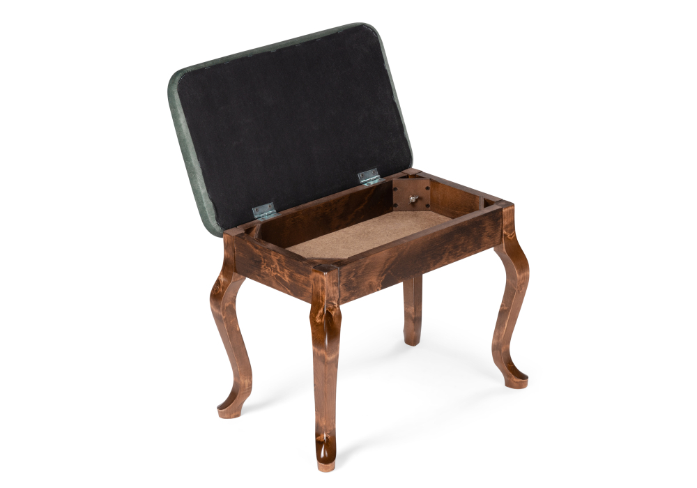 Банкетка Woodville Лусте орех / зеленая 515165