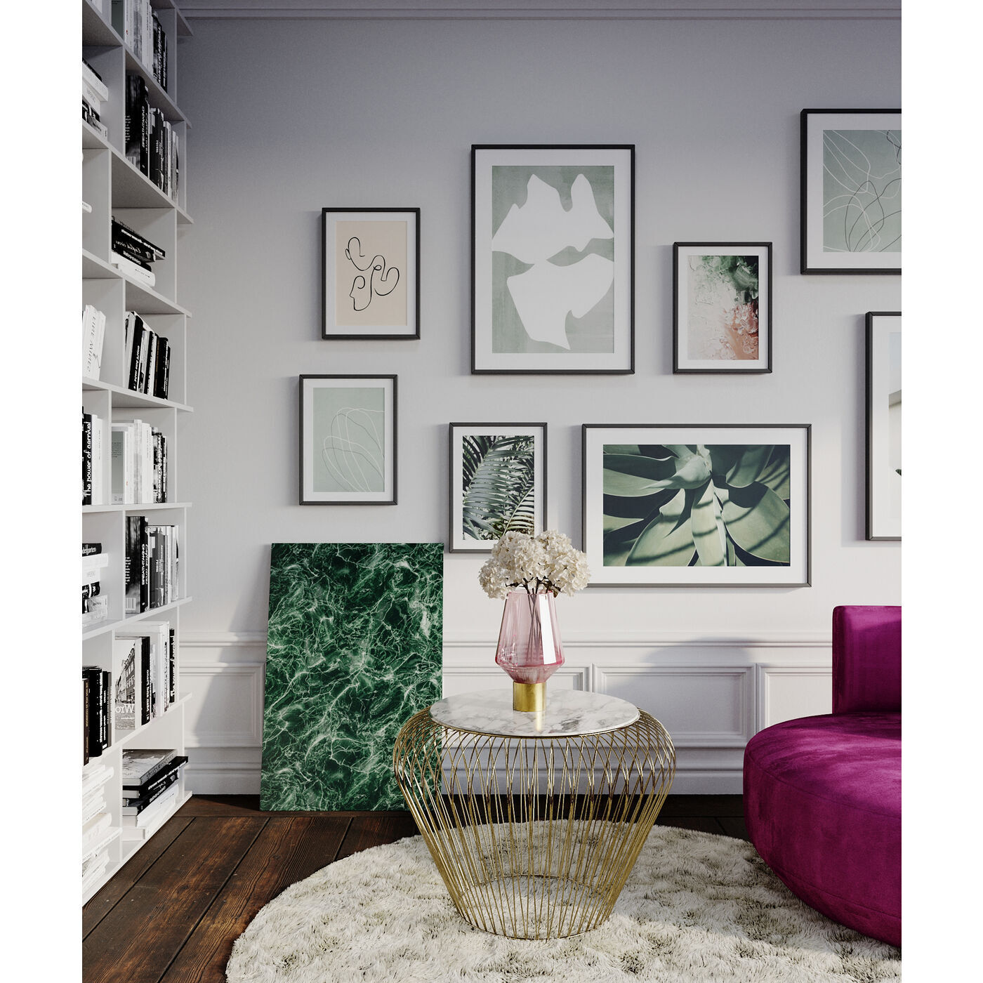 Столик приставной KARE Marble 83737