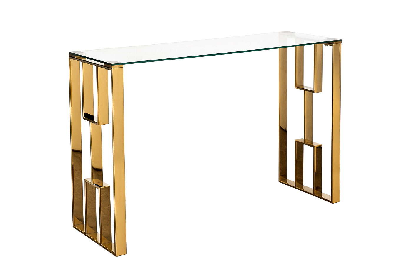 Консоль прозрачное стекло/золото Garda Decor 47ED-08201