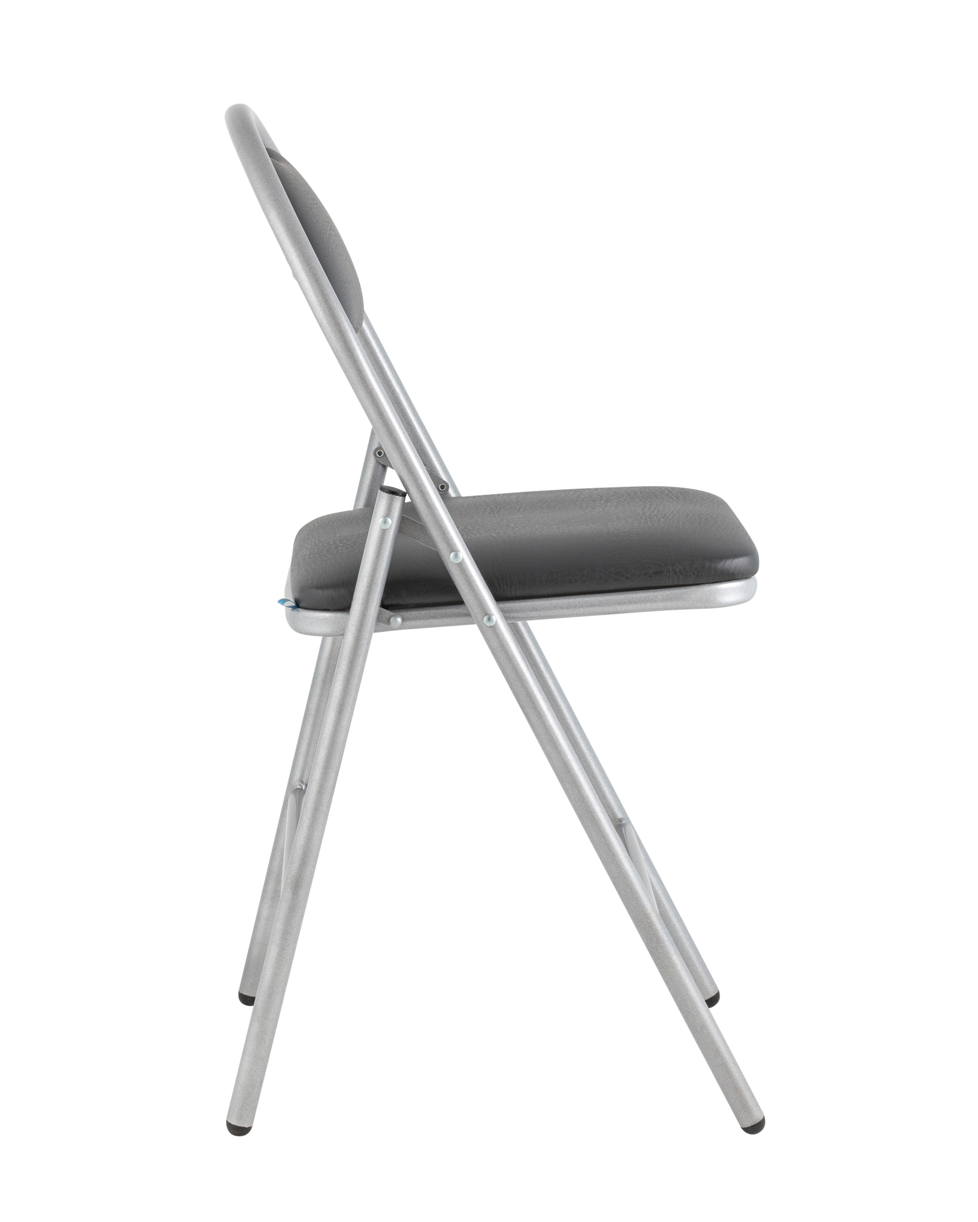 Стул складной Hagen экокожа серый каркас металлик Stool Group