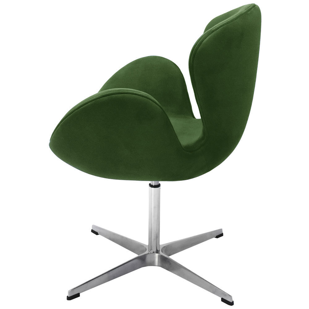 Кресло SWAN CHAIR зеленый, искусственная замша Bradex Home FR 0653
