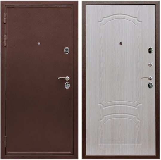 Дверь входная Graf Престиж 2 Антик медь / МДФ 6 мм ФЛ-140 Дуб беленый