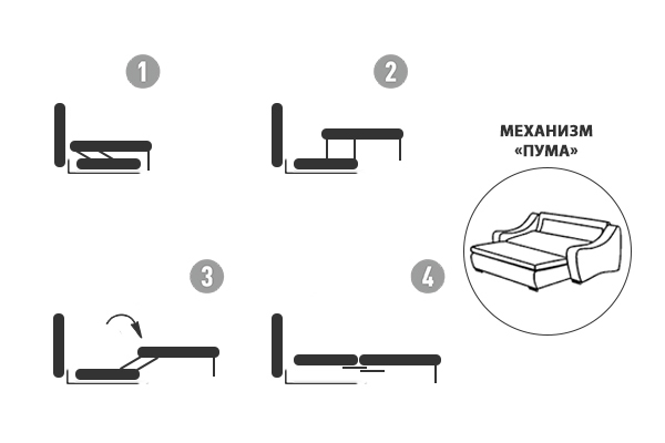 Диван Trevi трехместный раскладной с кантом Garda Decor GD-TREVI-230M-2