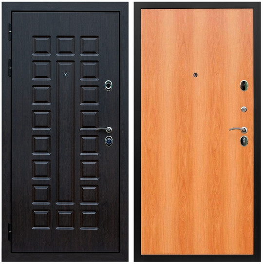 Дверь входная Graf Люксор 3К Шагрень черная / МДФ 6 мм ПЭ Миланский орех