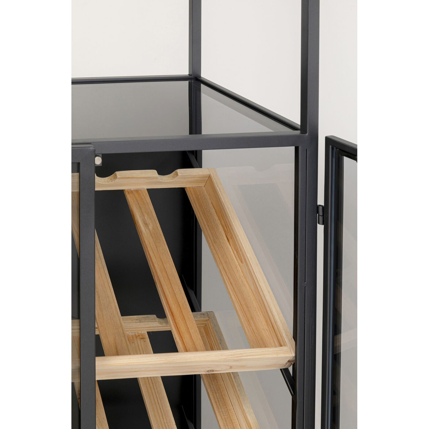 Винная полка Lisboa Bar Black 60x170cm KARE 70149