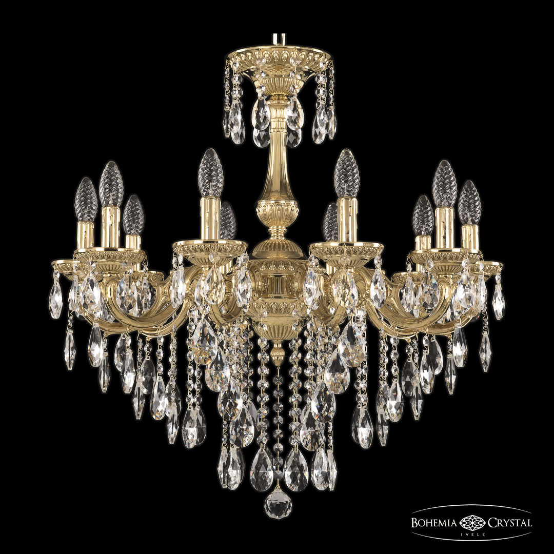 Люстра бронзовая с хрусталём 75101/10/210 B G