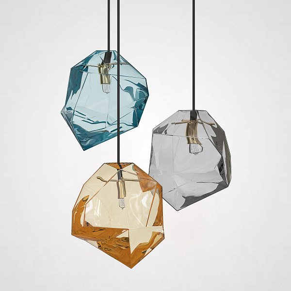 Подвесной светильник Color Ice Cube Pendant JEVIO 3 На планке by ImperiumLoft