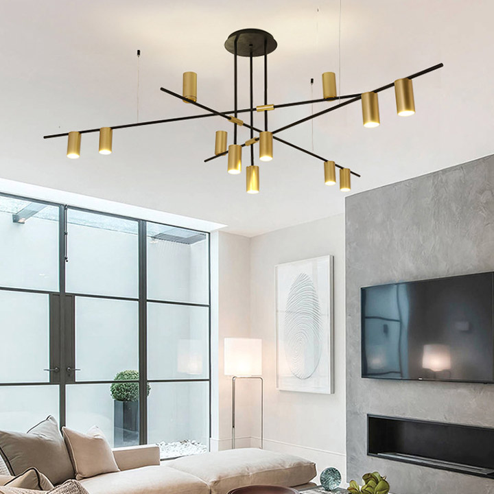 Потолочная люстра CASA N L12 Black by ImperiumLoft