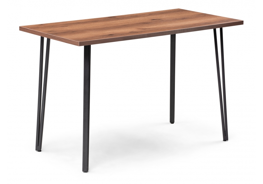 Стол деревянный Woodville Стол Денвер Лофт 120х60х75 25 мм дуб делано темный  / черный матовый 506941