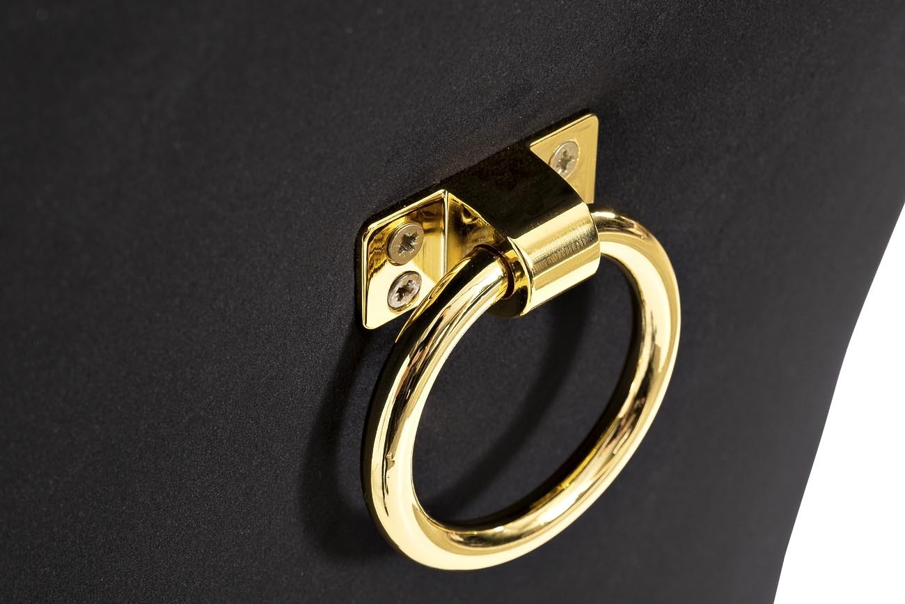 Стул велюровый черный с кольцом Garda Decor 597-2K-ЧЕРНЫЙ-Riv100