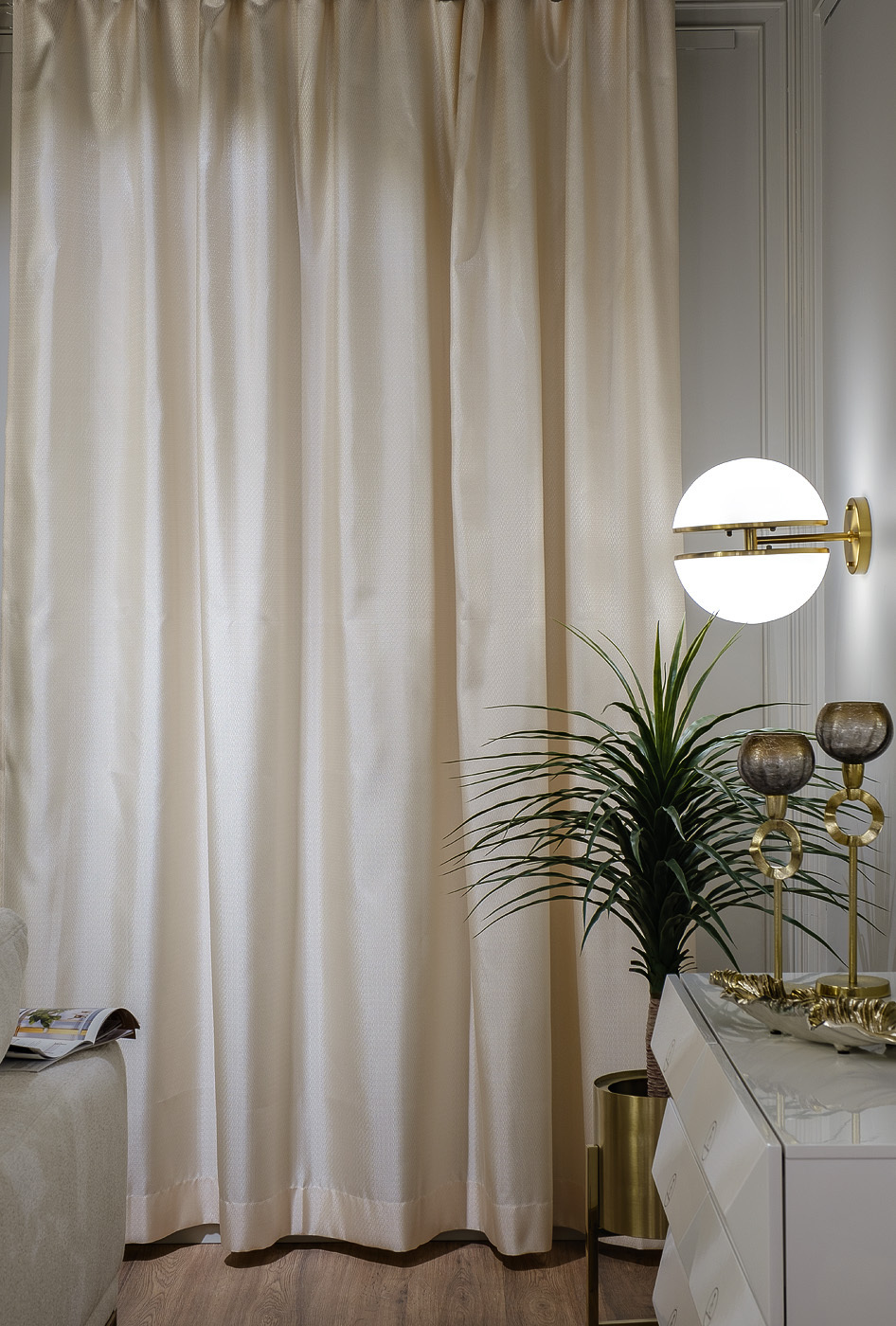 Портьера BELLINI 275х260см бежевая Garda Decor 121GD-BEL01-PORT BEG