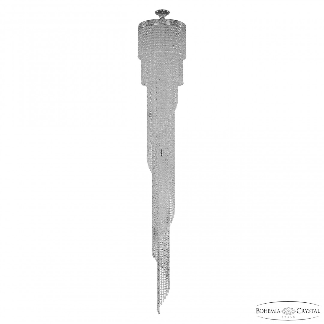 Люстра спираль хрустальная 83111/40IV-250 Ni Bohemia Ivele Crystal