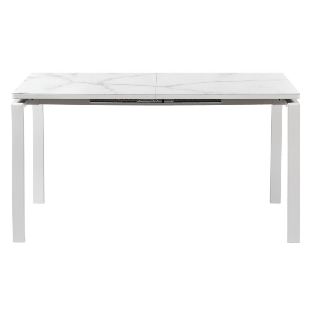 Стол Areal раскладной 140-180х80х75 белый мрамор с белыми ножками Bradex Home RF 0413