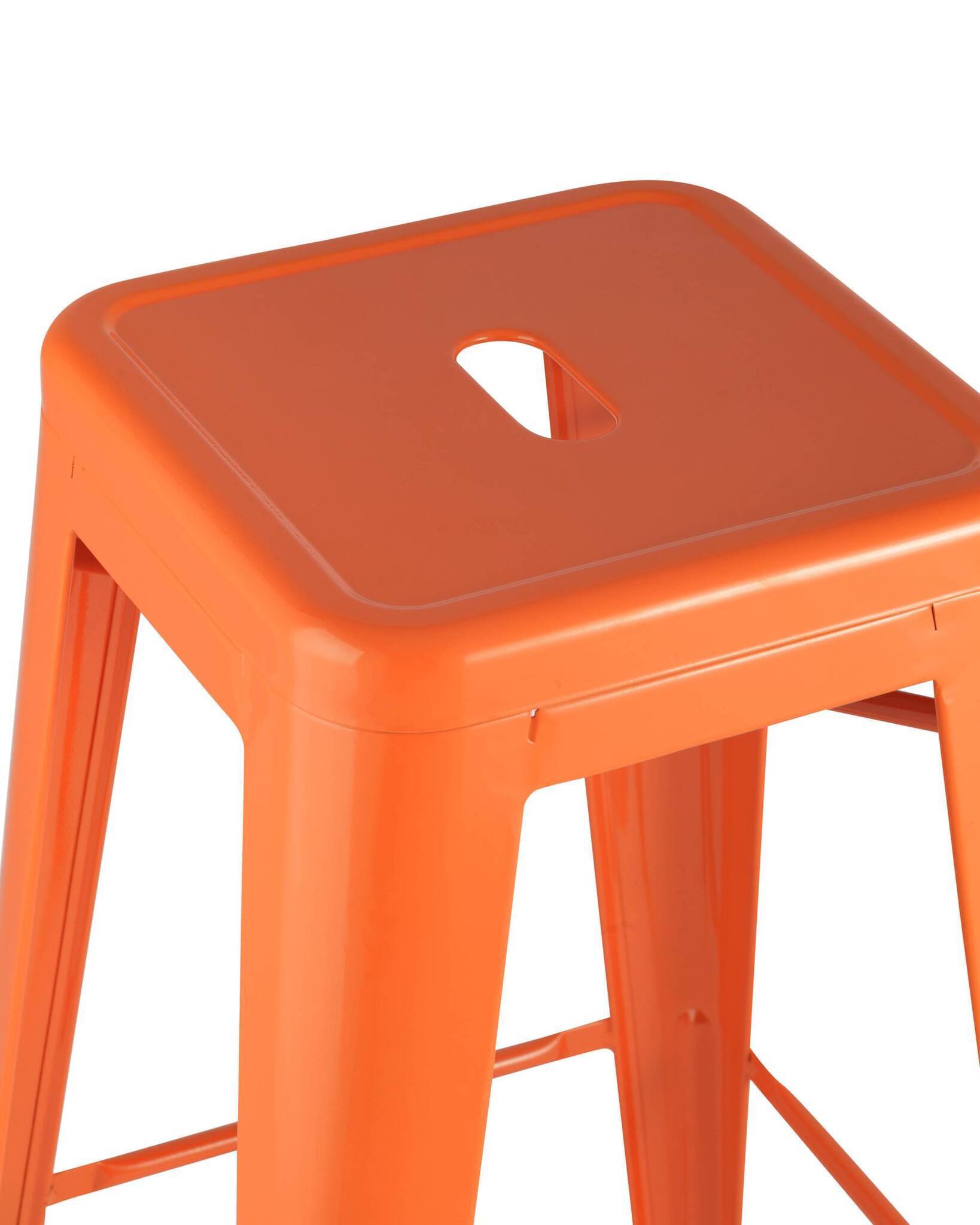 Стул барный TOLIX оранжевый глянцевый Stool Group