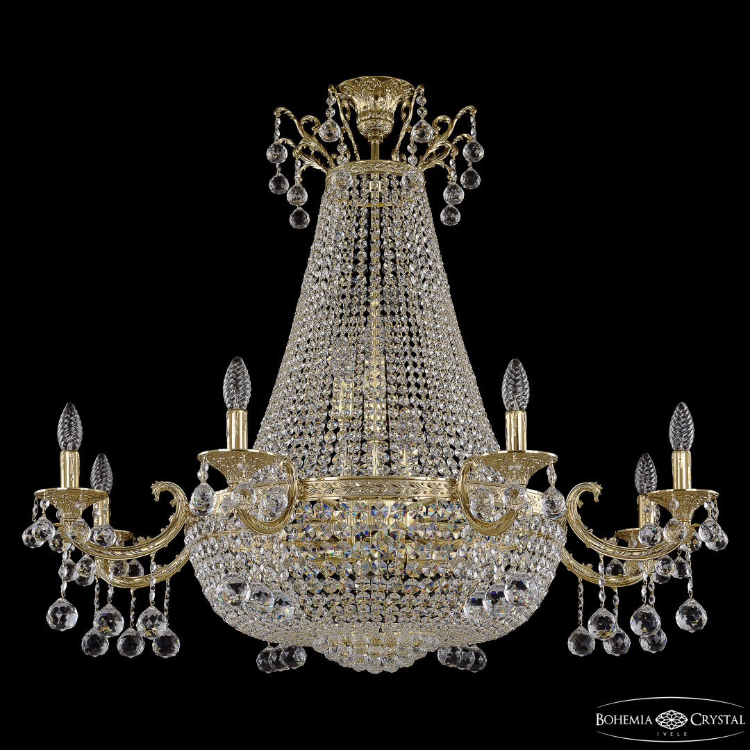 Люстра груша хрустальная 2128H208/8/100IV/Y1 G Bohemia Ivele Crystal