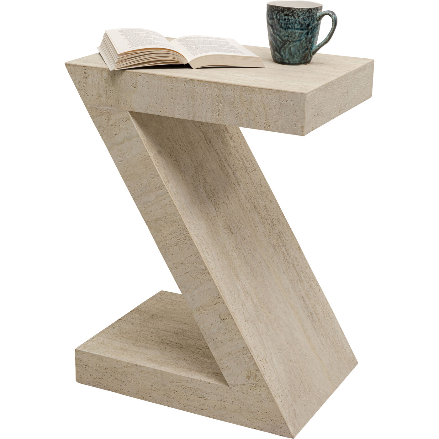 Стол приставной Luxury Z Travertine 60cm KARE 70697