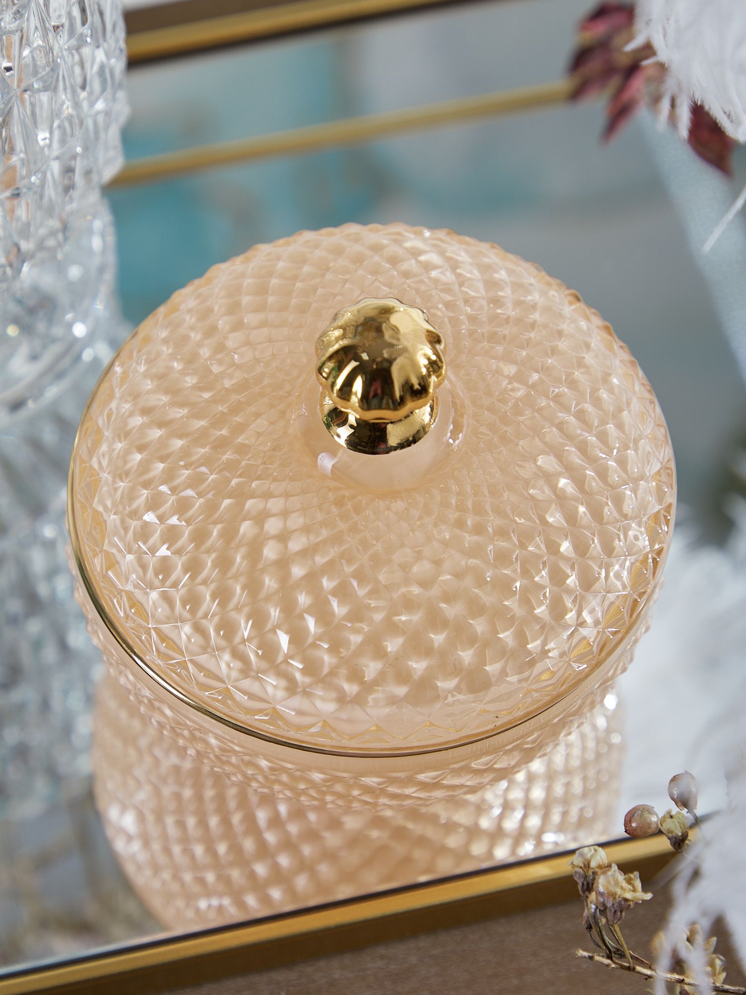 Конфетница с крышкой Glasar 69-006