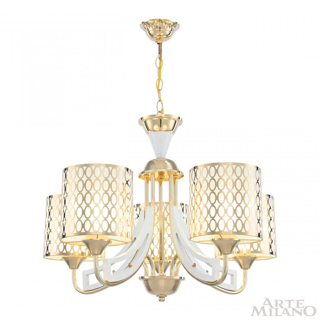 Люстра подвесная с плафонами 303387/5 Wh/Gd Arte Milano
