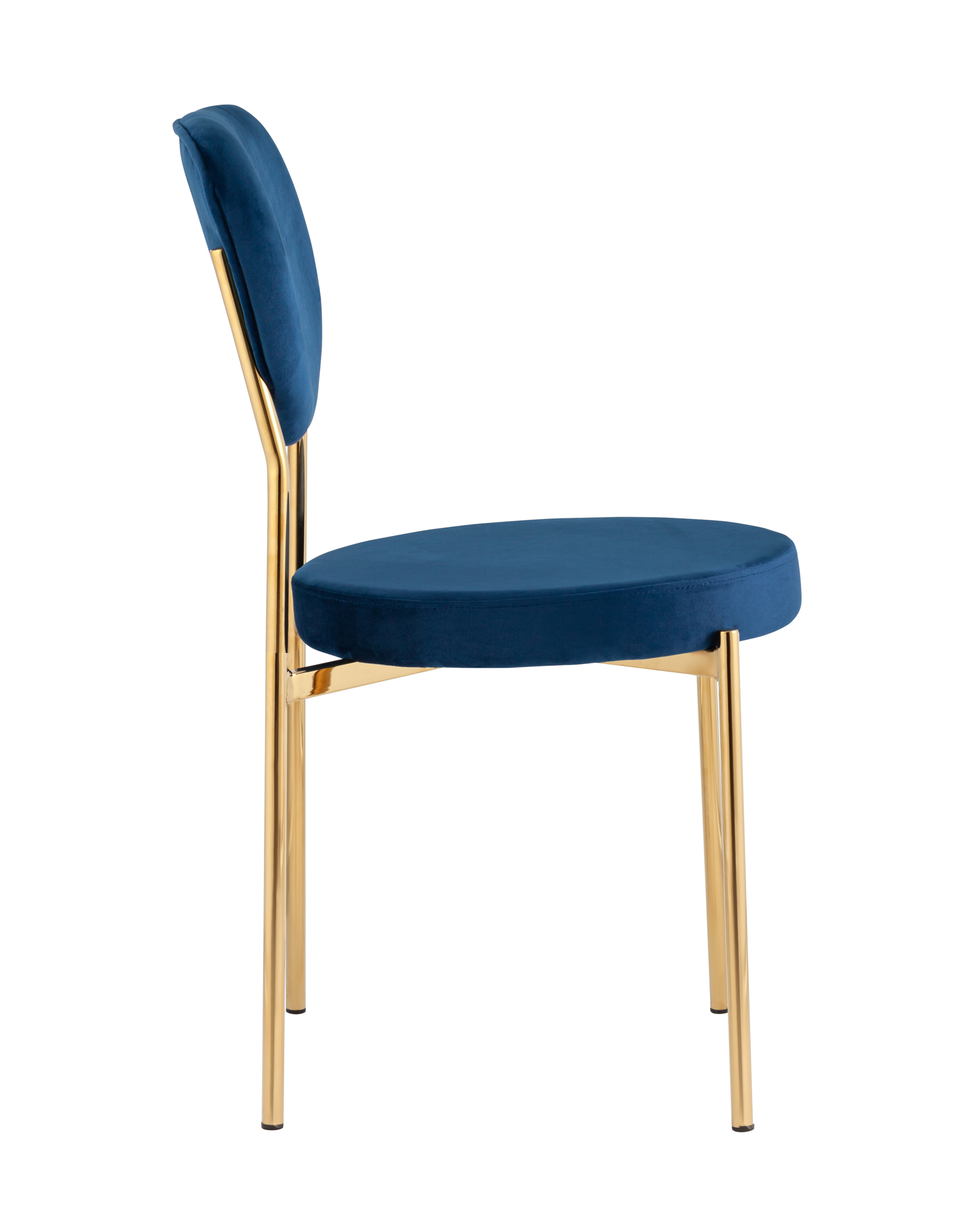 Стул Барбара NEW велюр королевский синий золотые ножки Stool Group