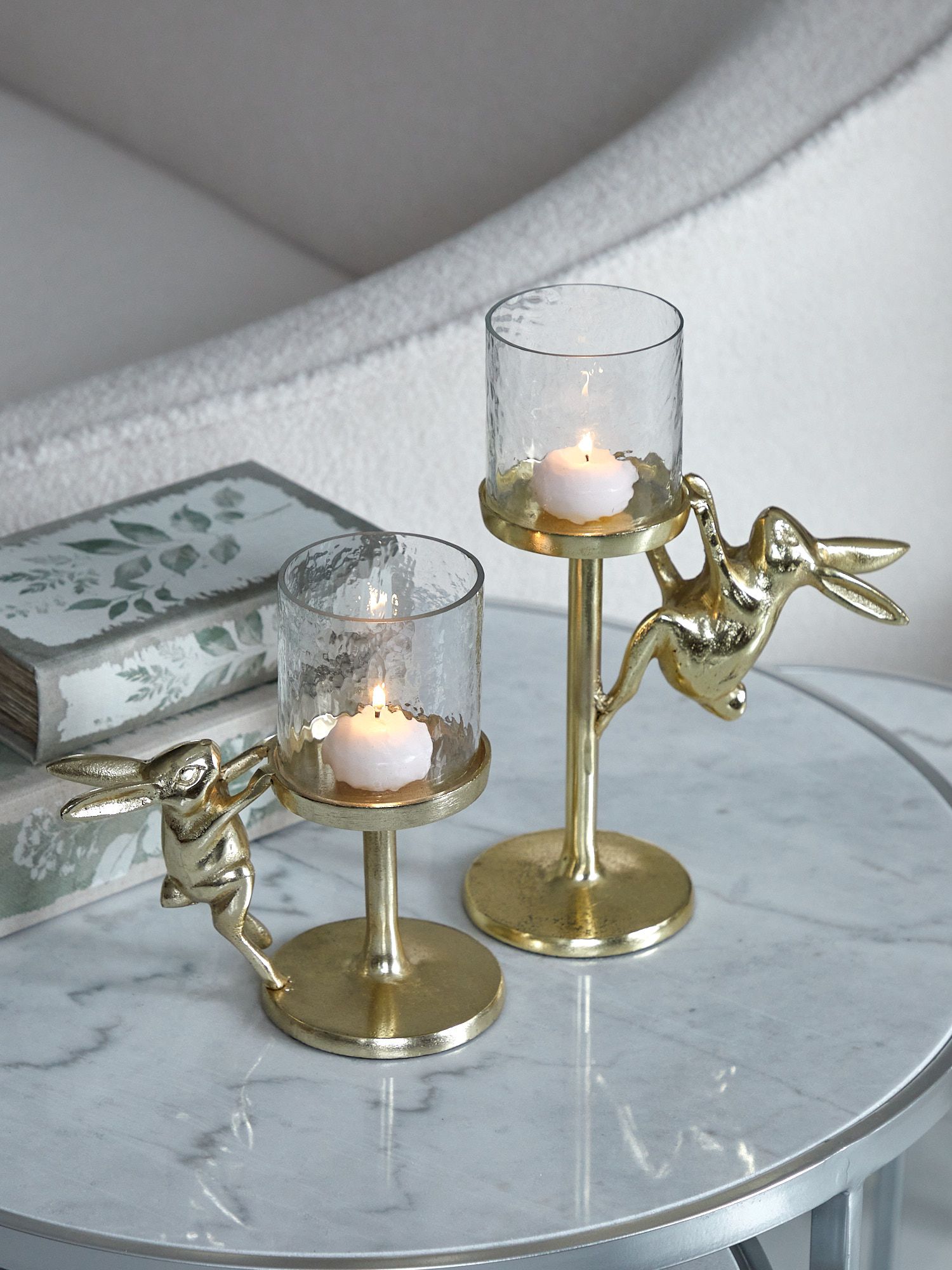 Подсвечник с зайчиком Glasar D5565