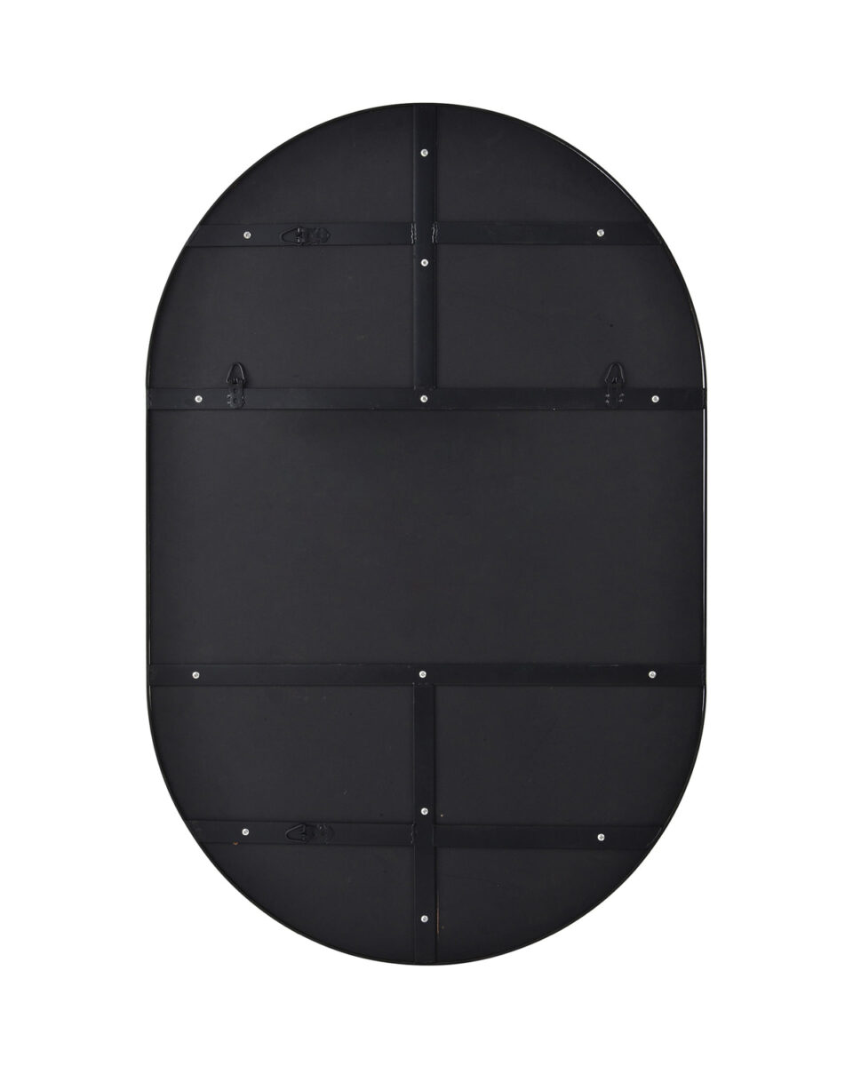 Чёрное овальное зеркало Рейли Louvre Home DWM200824PND