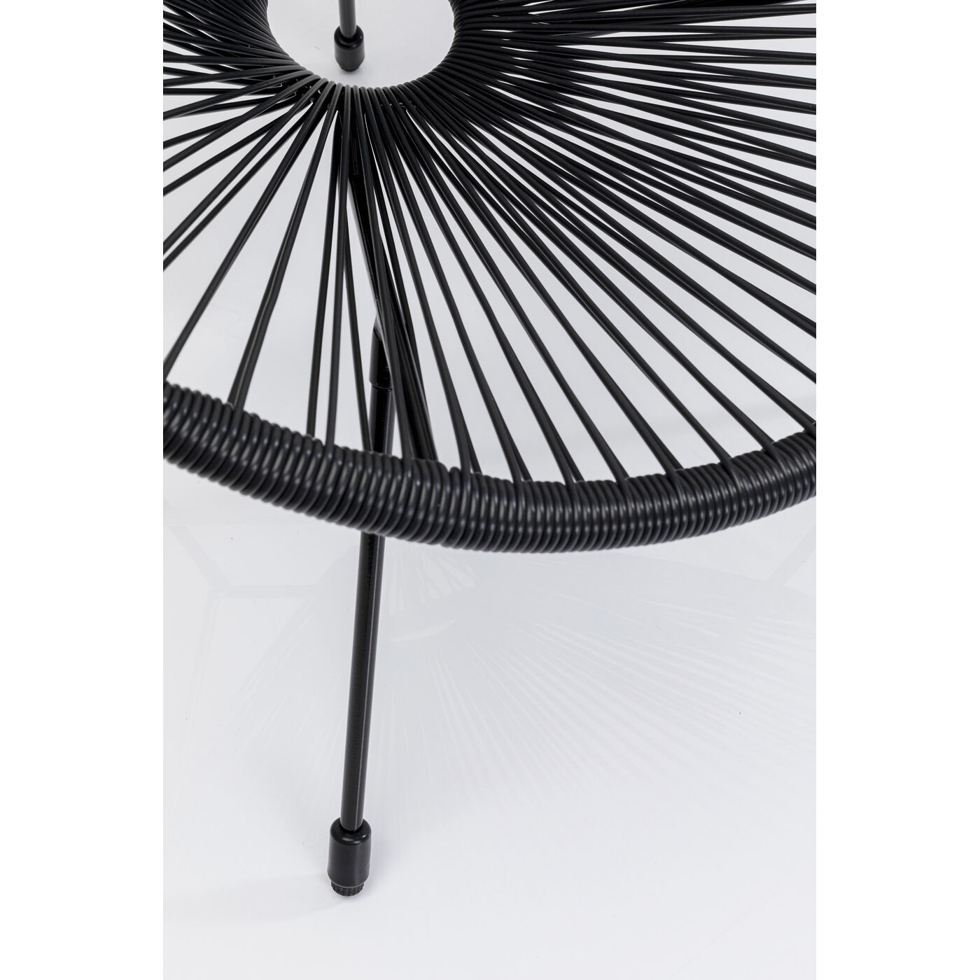 Комлект кресло + столик Acapulco Black (2 предмета) KARE 47404