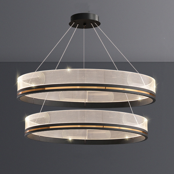 Подвесная люстра DILEMMA D60+80 Black by ImperiumLoft