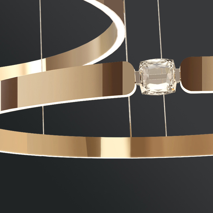 Подвесная люстра SELLIF RING D80 Brass by ImperiumLoft