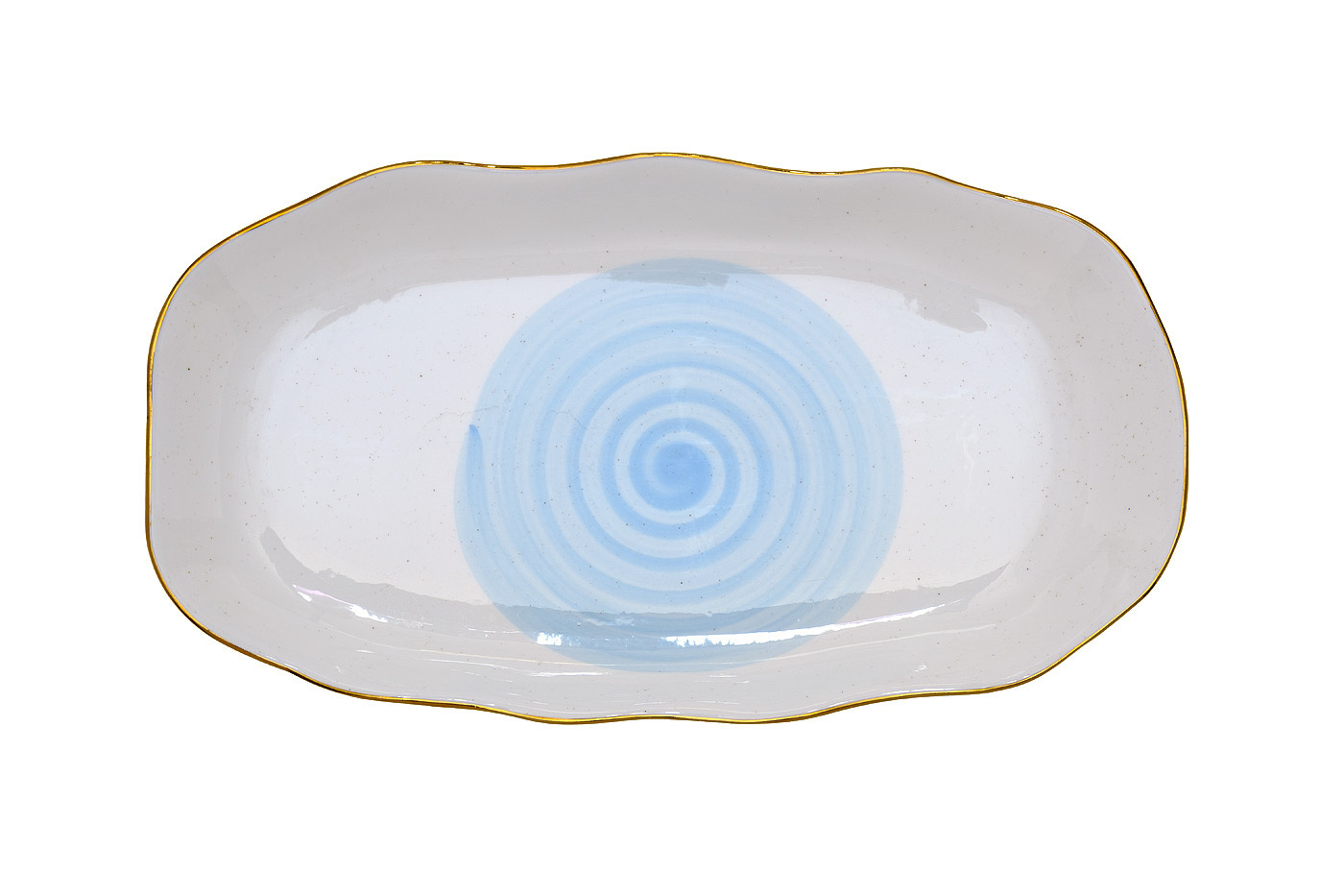 Тарелка овальная "Mistero" голубая 30 см Garda Decor 26FC-TAROV-MISTERO-30GOL