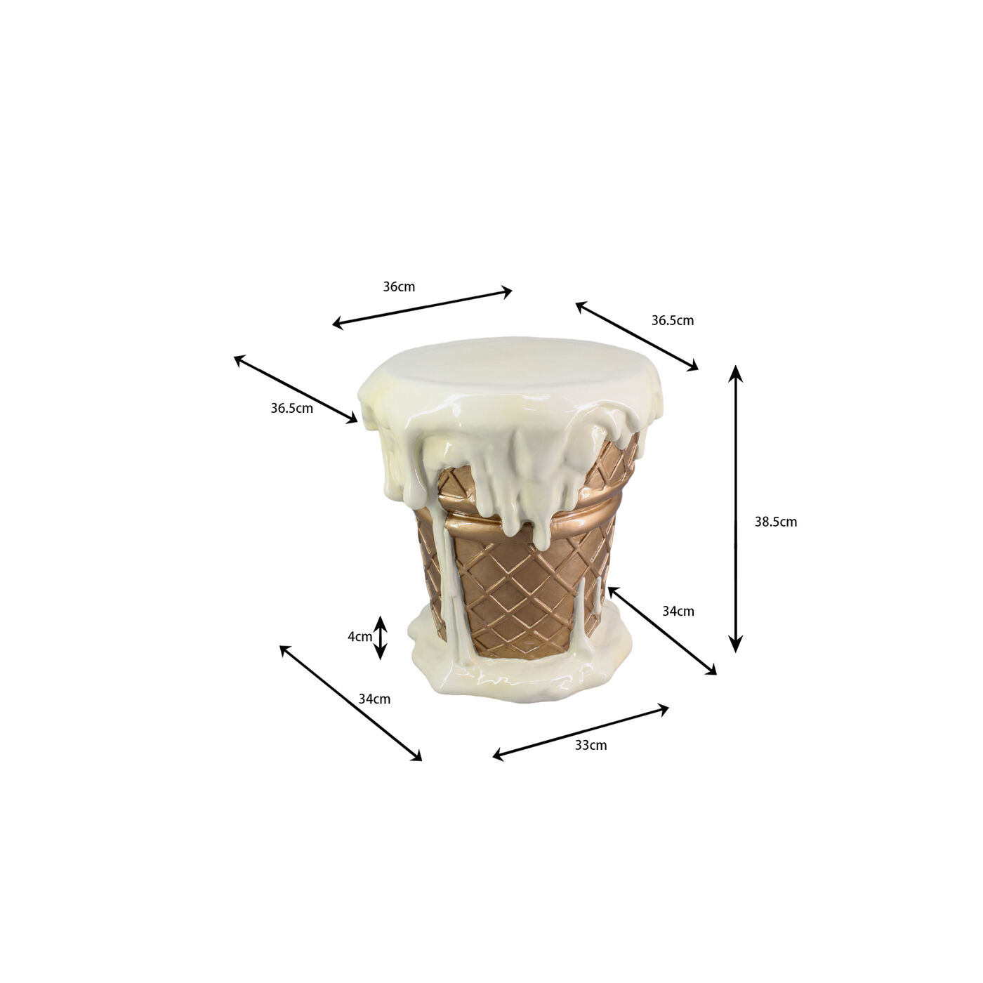 Пуф Ice Cream Vanilla Ø37cm KARE 71284