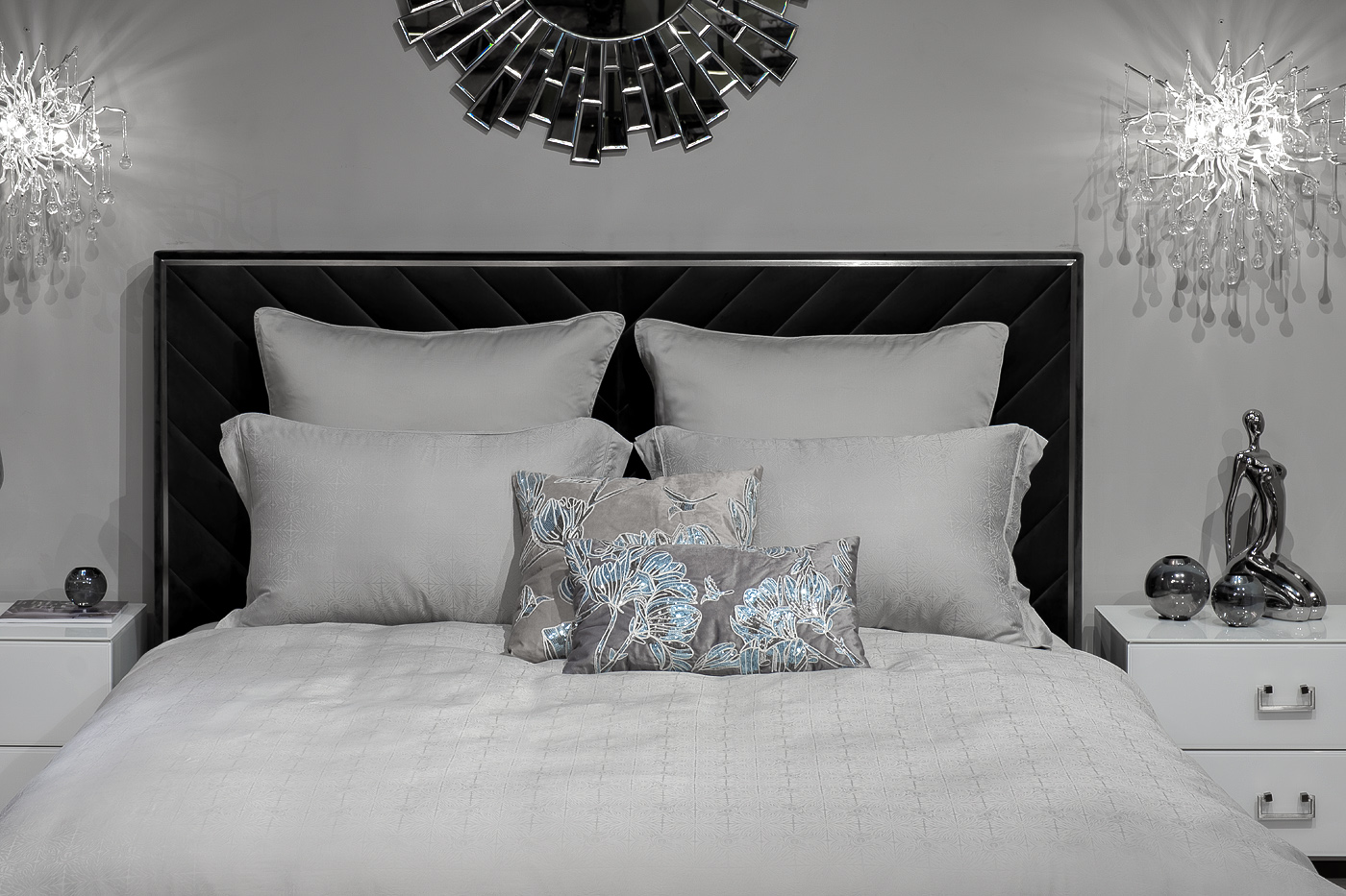 Комплект постельного белья Муар семейный бамбук оливковый Garda Decor 180JOD-18022