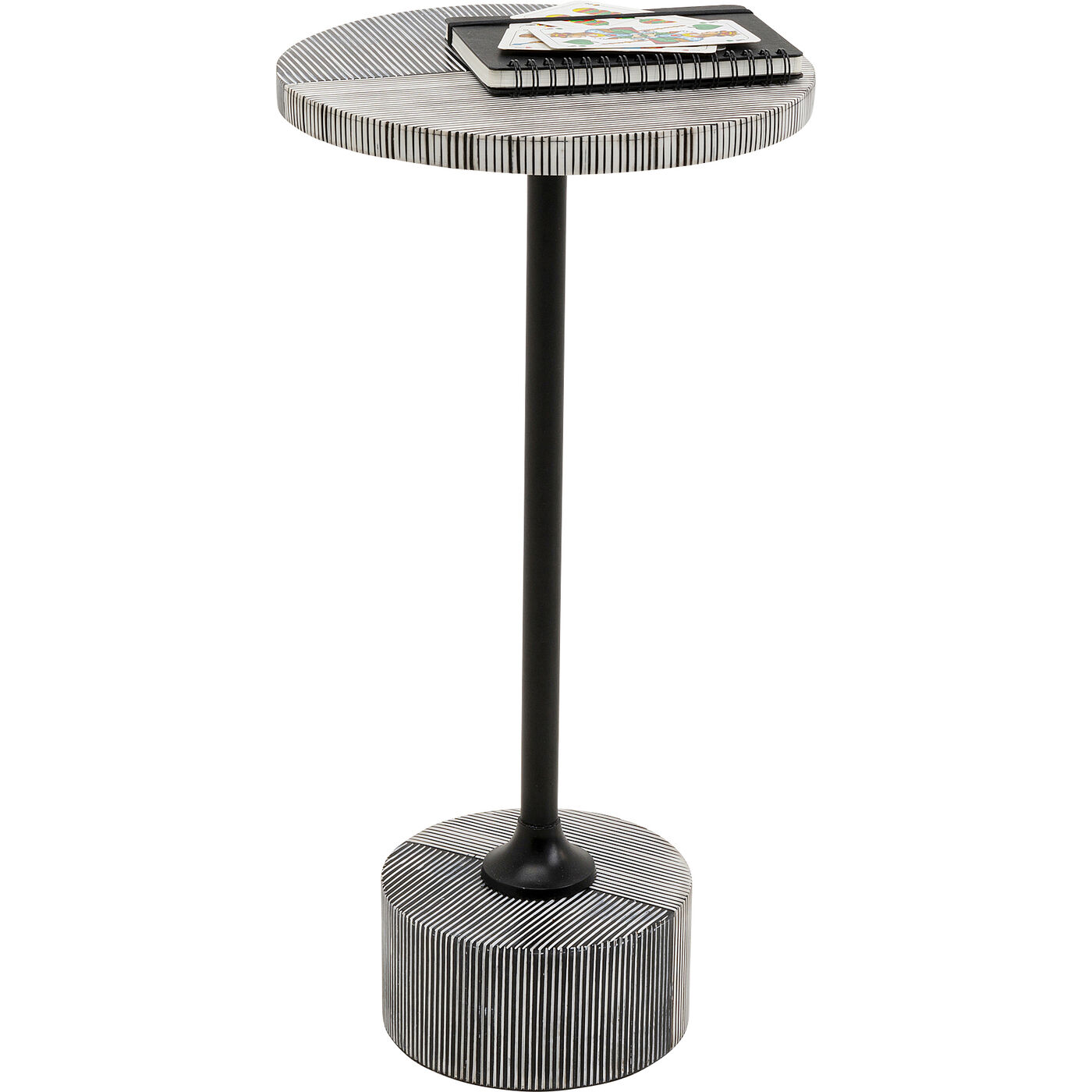 Стол приставной Domero Double Black Ø25cm KARE 71121