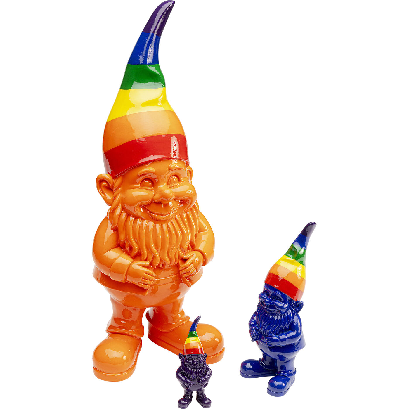 Фигура декоративная Gnome Standing Rainbow Orange 46cm KARE 56623