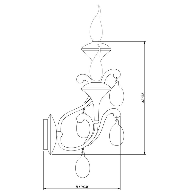 Бра Arte Lamp A3239AP-2WH