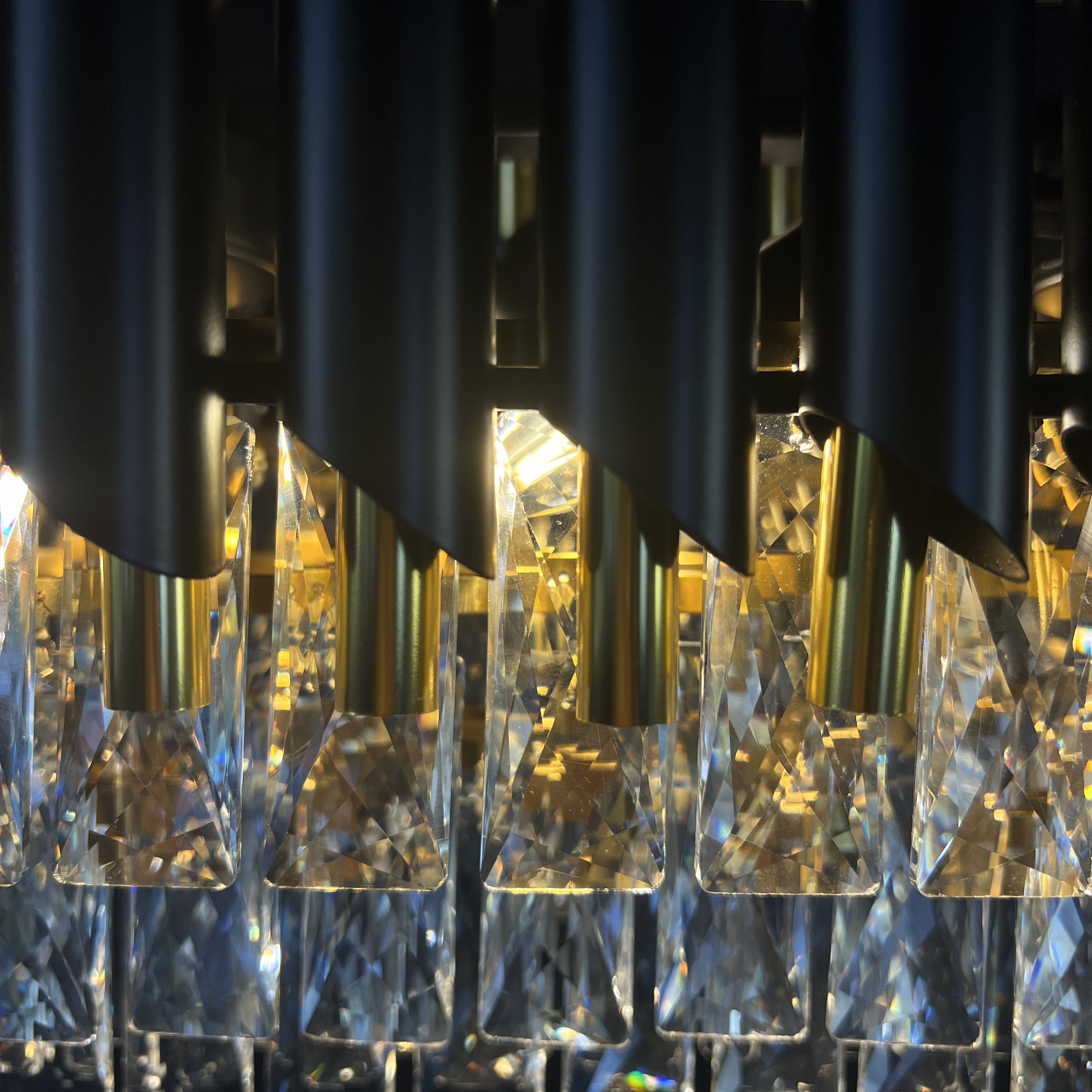 Люстра Empire Black Rectangular Chandelier Crystal By Imperiumloft