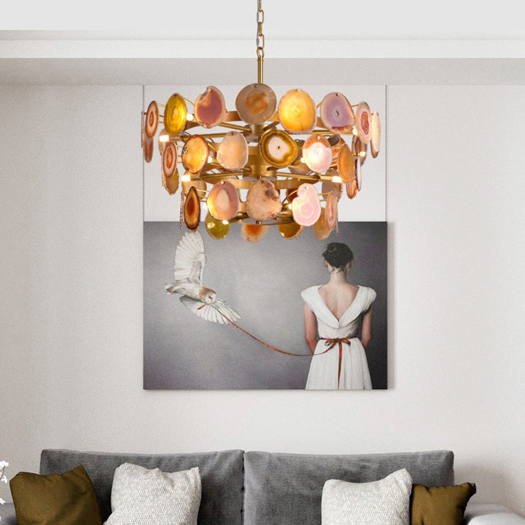 Подвесная люстра AGATE D60 Pink by ImperiumLoft