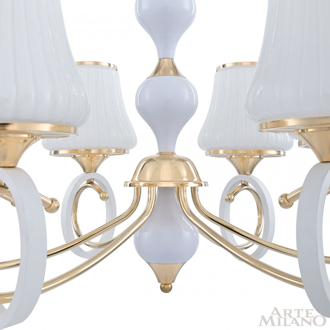 Люстра подвесная с плафонами 302387/6 Wh/Gd Arte Milano