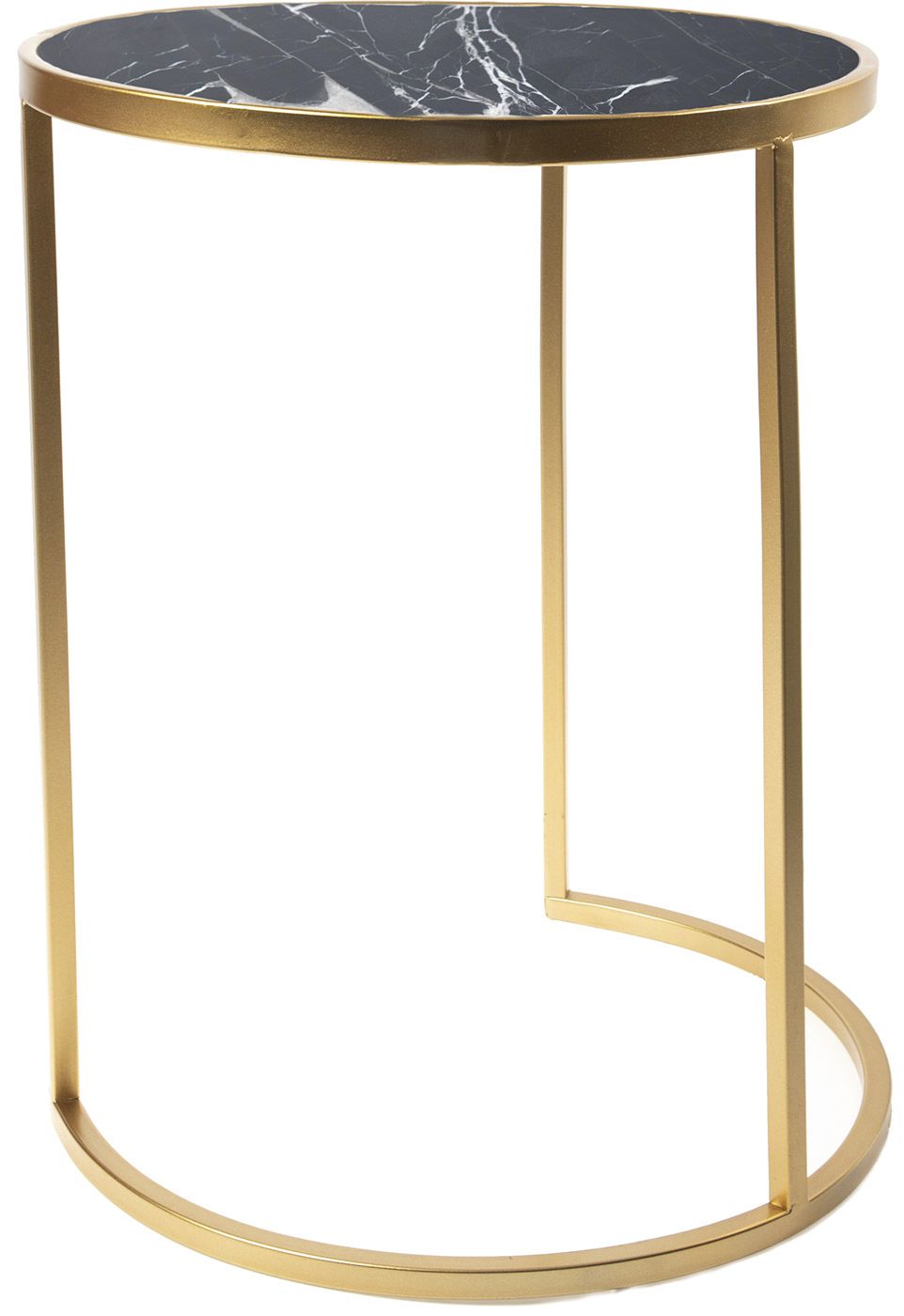 Столик приставной с черным мрамором Glasar 54-097