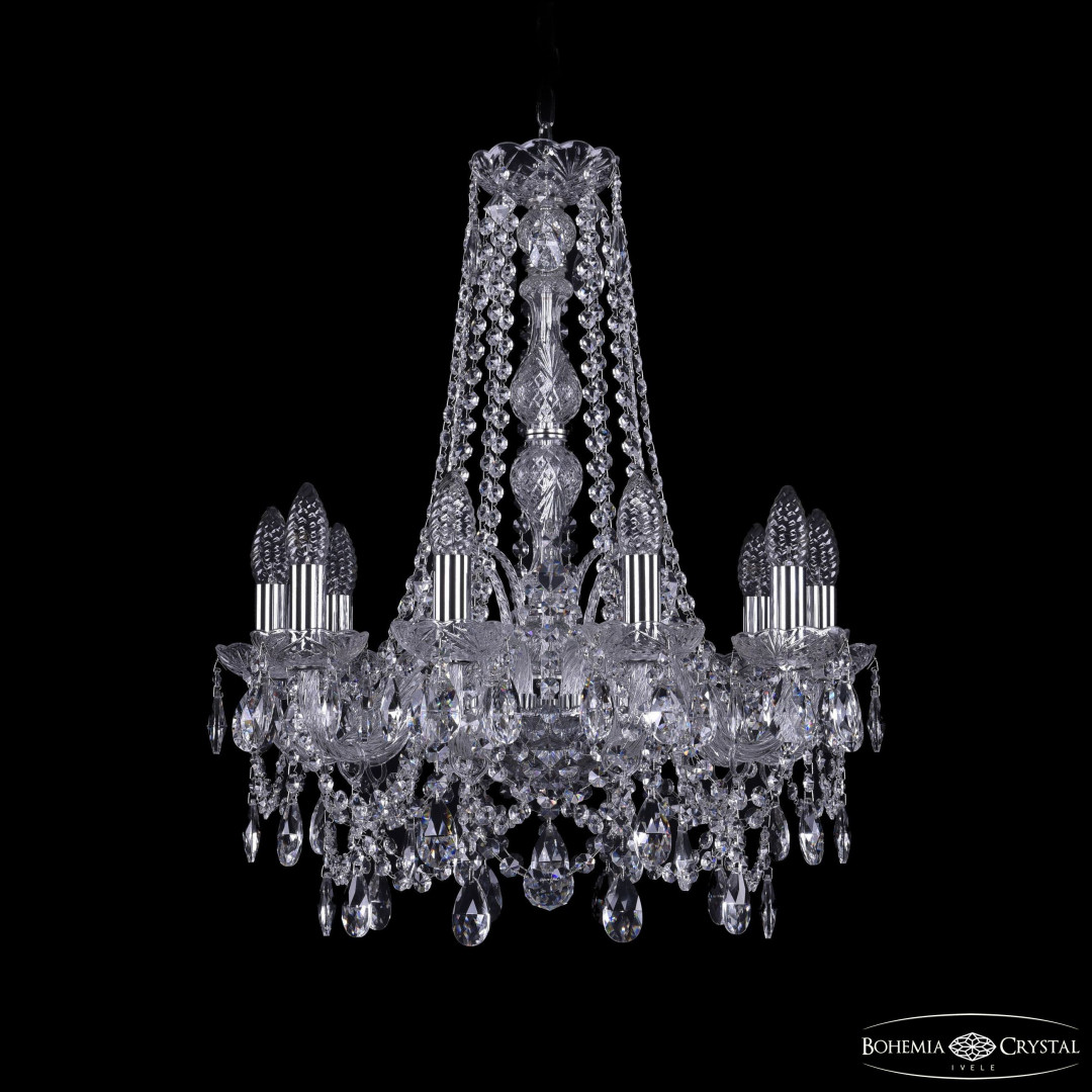 Люстра хрустальная 1411/10/160/h-64 Ni