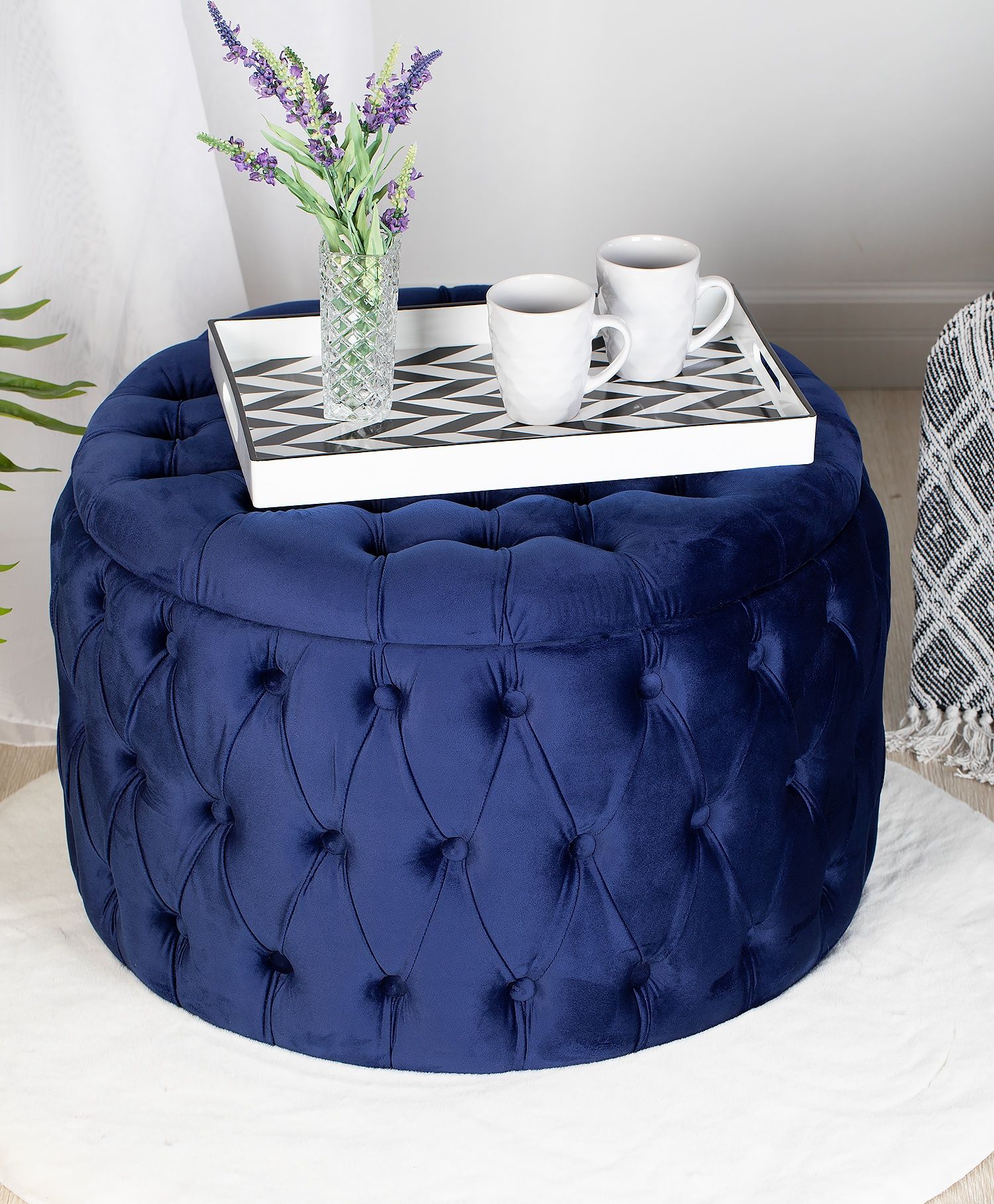 Пуф с крышкой Glasar 49-291B