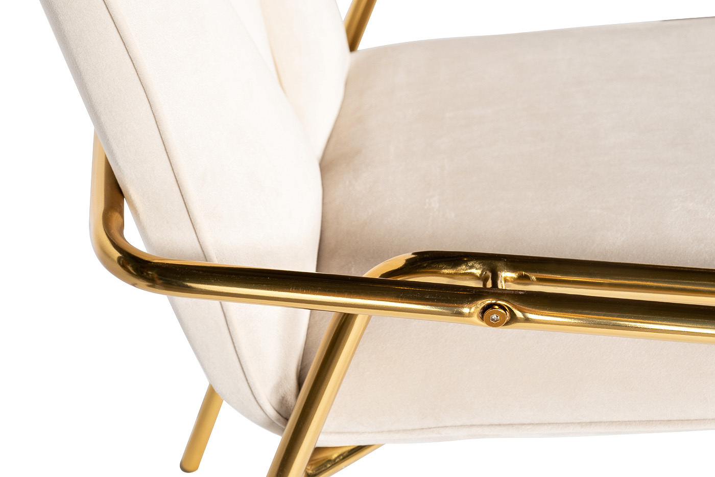 Стул велюровый кремовый с V-декором Garda Decor 30C-DR-20013C CR