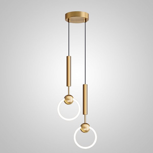 Подвесной светильник FINNUR RING DUO D20 Brass by ImperiumLoft