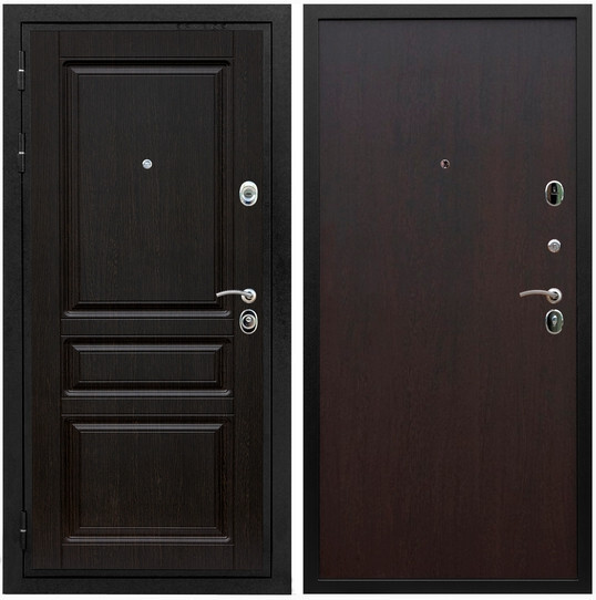 Дверь входная Graf Премиум-Н МДФ 16 мм ФЛ-243 Венге / МДФ 6 мм ПЭ Венге