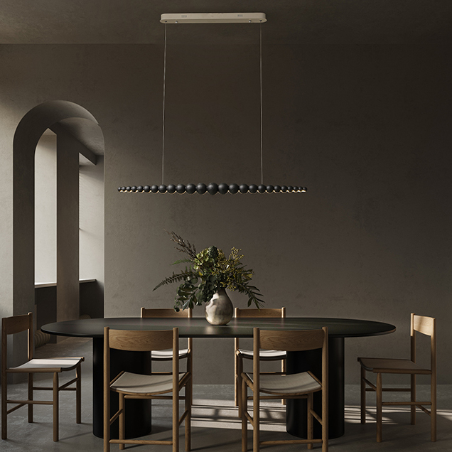 Реечный, рядный светильник BROLLE Dark Brown by ImperiumLoft